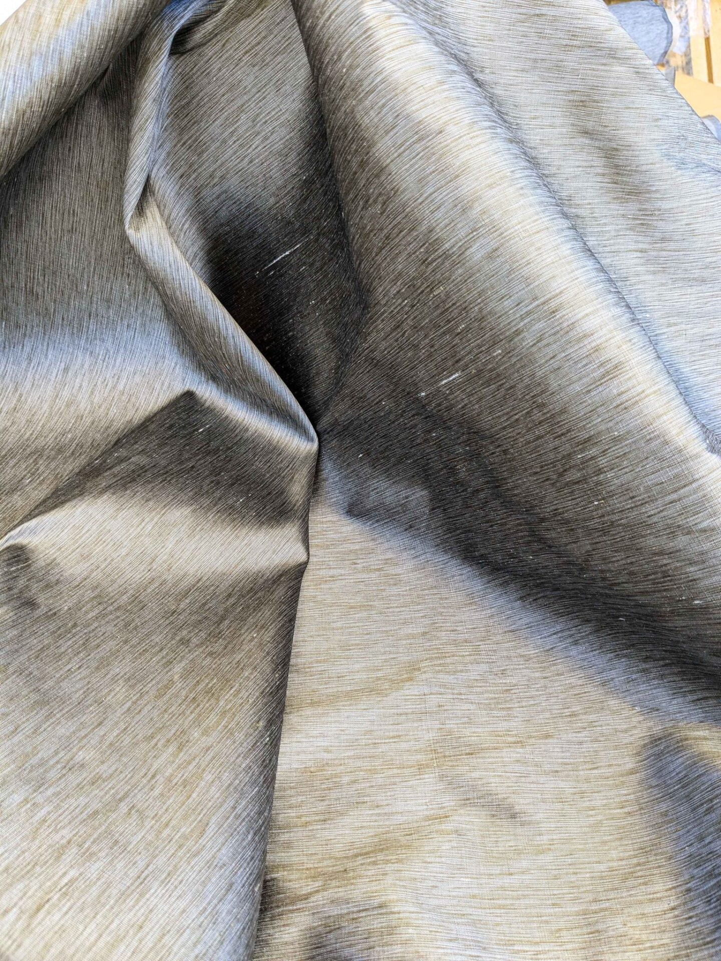by yard Scalamandre Diffusion Taffeta Taupe Golden Solid Classic