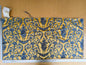 28" L x 56"W Damask Figurative Neoclassical Baroque Caimano in Blue and Gold Silk Lampas