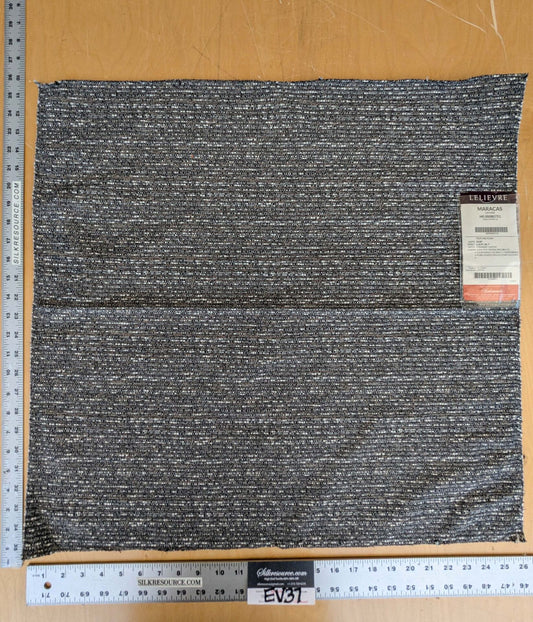 51 EV37 26" x 26" Lelievre Paris Maracas Cendre Dark Gray Solid Texture Polyester
