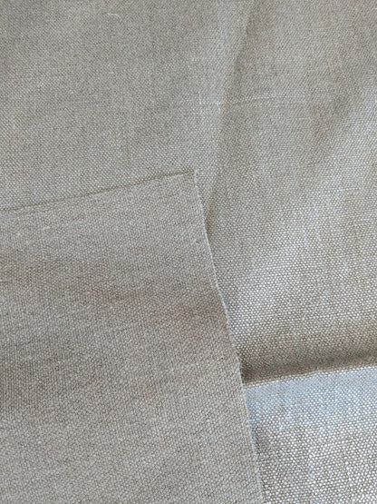 101 EV37 25" x 29" Edmond Petit Lin Miroir Argent Naturel Light Beige Cream Texture Solid Linen MSRP USD594/y