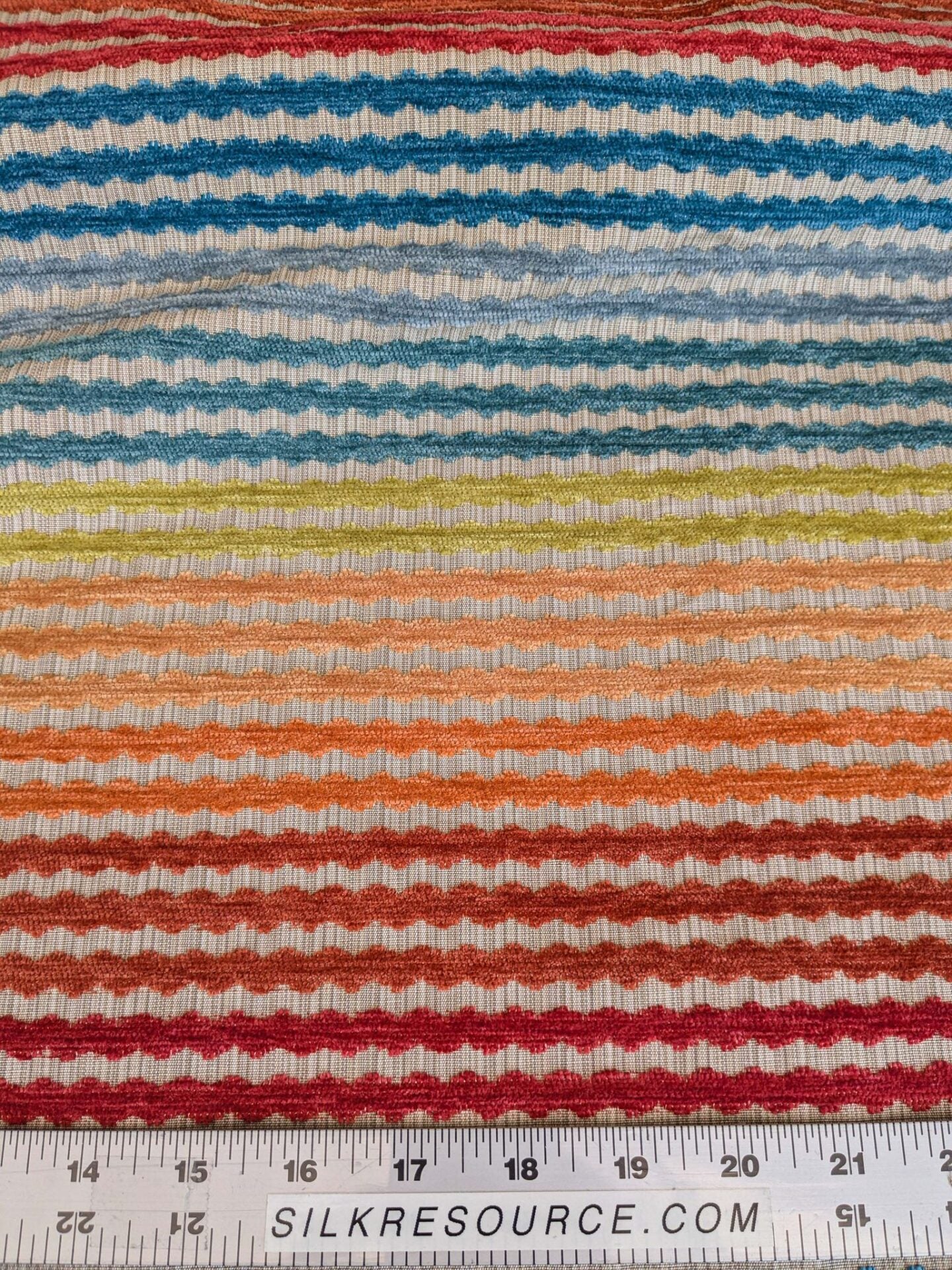 3 EV37 2.4yards Old World Weavers Stripe Red Blue Orange Yellow Children Nursery