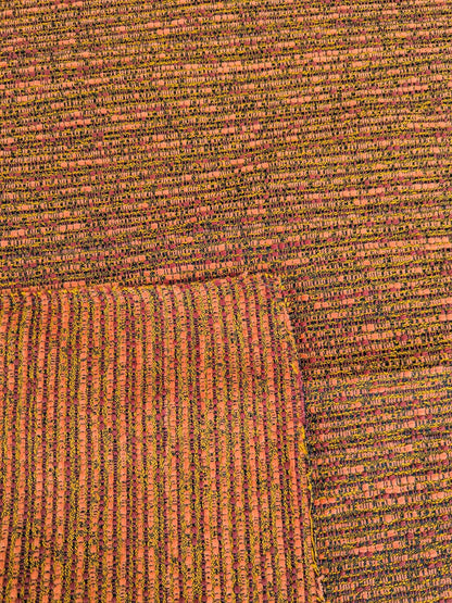 55 EV37 25" x 26" Lelievre Paris Maracas Sanguine Orange Solid Texture Polyester