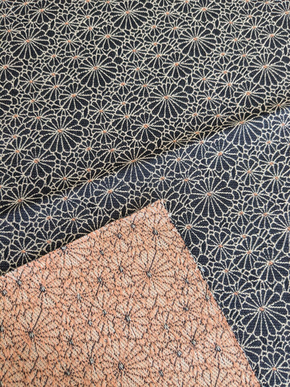 44 EV37 26" x 26" Jean Paul Gaultier Obi Jacquard Noir Color Black White