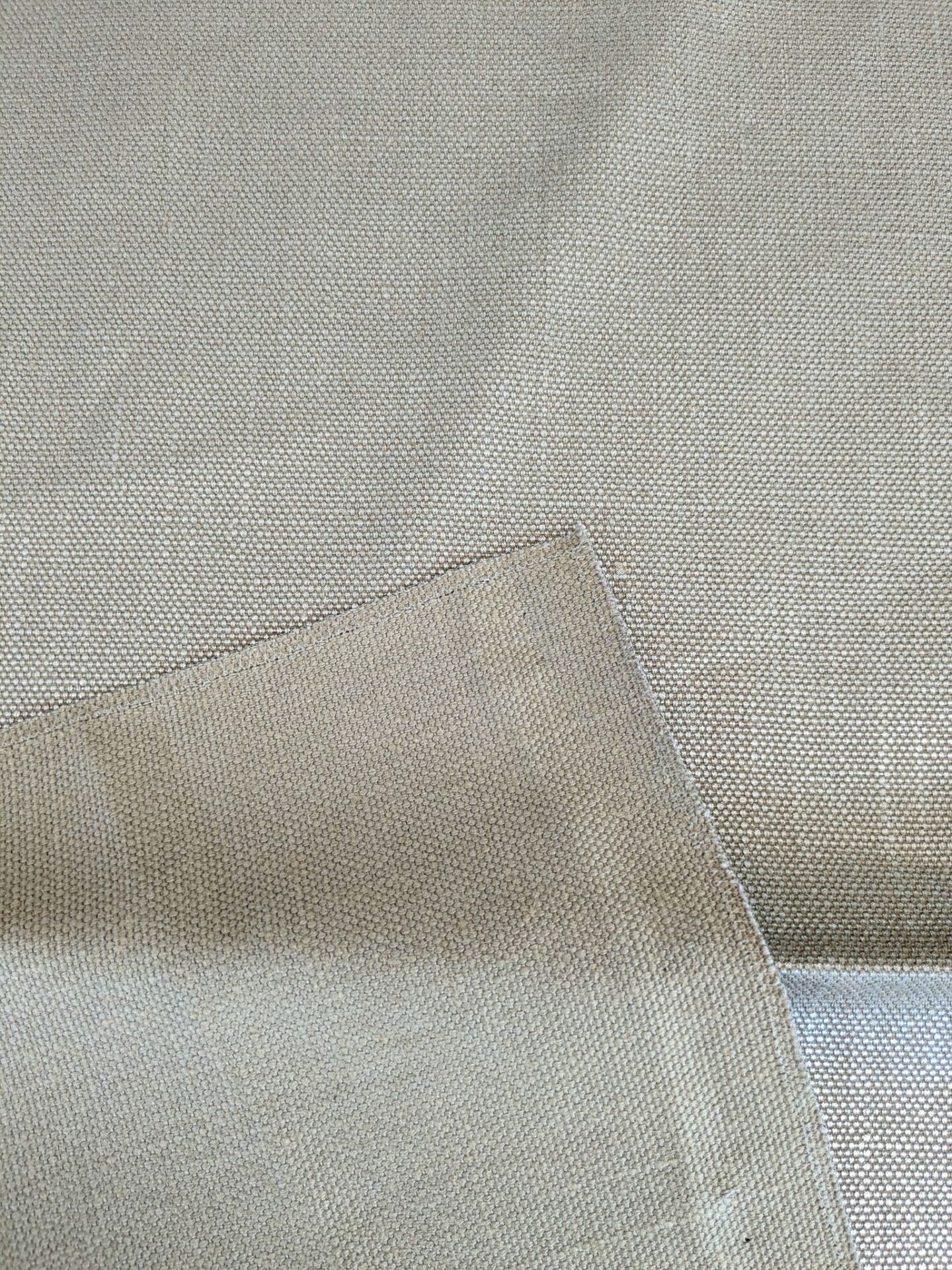 11 EV37 25" x 27" Edmond Petit Lin Miroir Argent Ecru Teint Beige Texture Solid Linen MSRP USD594/y