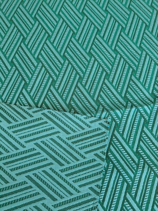 47 EV37 25" x 26" Lelievre Paris Vacoa Lagon Green Diamond Ogee Viscose MSRP USD354/y