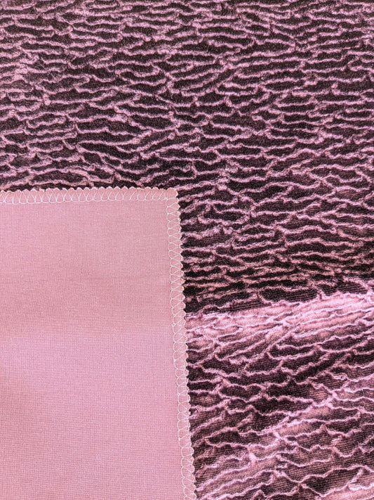 96 EV37 18" x 26" Scalamandre Astrakhan Plum Purple Embossed Velvet Silk Bamboo MSRP USD 858/y