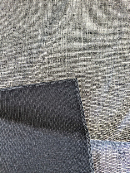 10 EV37 25" x 27" Edmond Petit Lin Miroir Argent Noir Silver Black Texture Solid Linen MSRP USD594/y