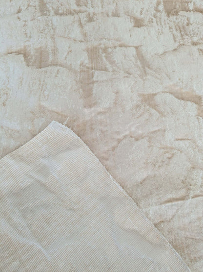 76 EV37 27" x 27" Old World Weavers Trilussa Almond Light Beige Gray Abstract Large Jacquard