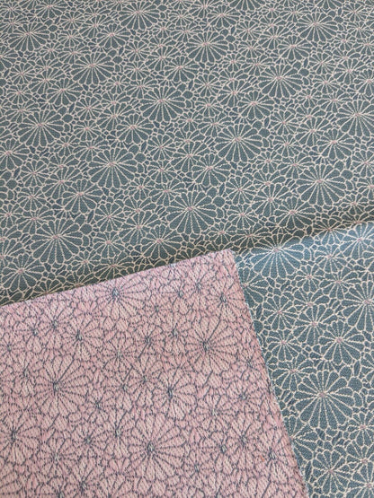 41 EV37 25" x 25" Jean Paul Gaultier Obi Jacquard Ciel Light Blue White