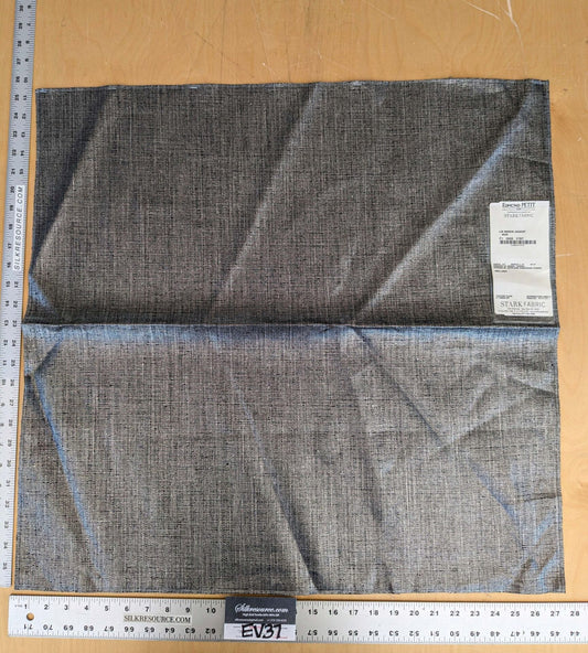 10 EV37 25" x 27" Edmond Petit Lin Miroir Argent Noir Silver Black Texture Solid Linen MSRP USD594/y