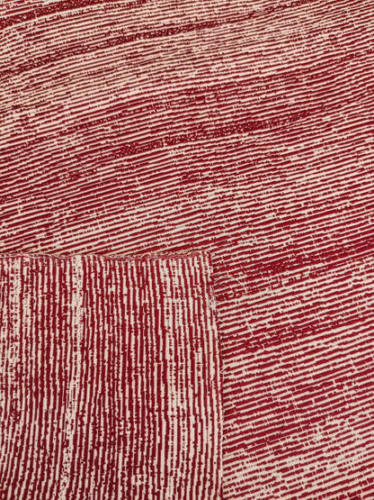 92 EV37 17" x 26" Lelievre Paris  Ressource Cerise Red White Viscose Stripe