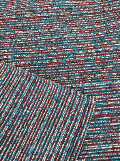 57 EV37 25" x 25" Lelievre Paris Maracas Massai Red Blue Solid Texture Polyester