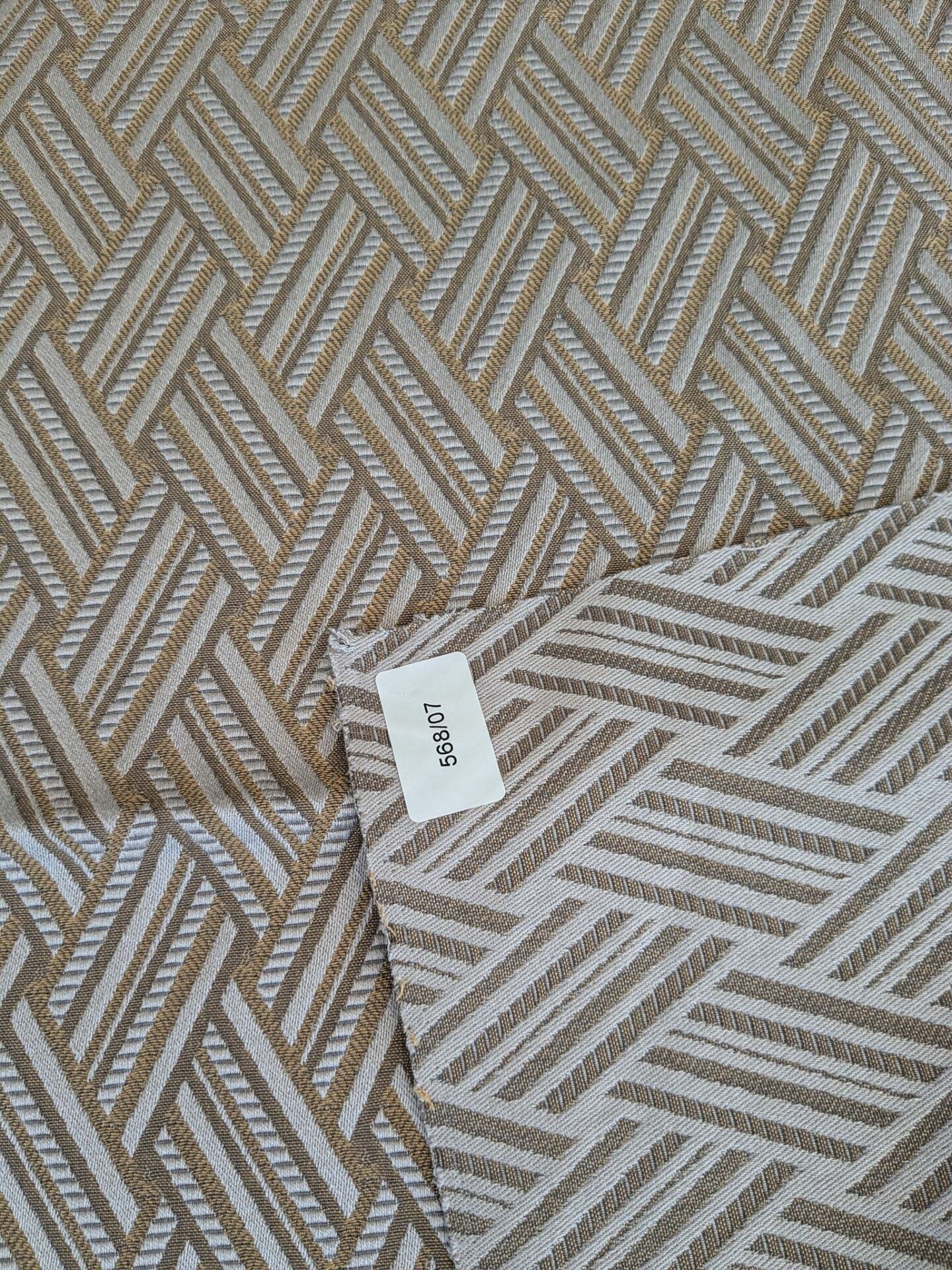 37 EV37 25" x 26" Lelievre Paris Vacoa Bronze Brown Diamond Ogee Viscose MSRP USD354/y