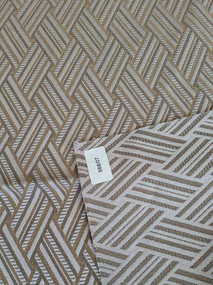 37 EV37 25" x 26" Lelievre Paris Vacoa Bronze Brown Diamond Ogee Viscose MSRP USD354/y