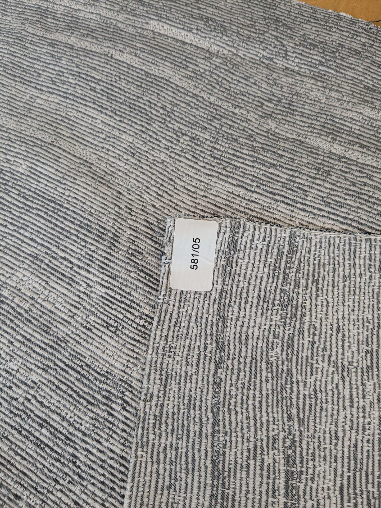 91 EV37 18" x 26" Lelievre Paris Ressource Granit Gray White Viscose Stripe