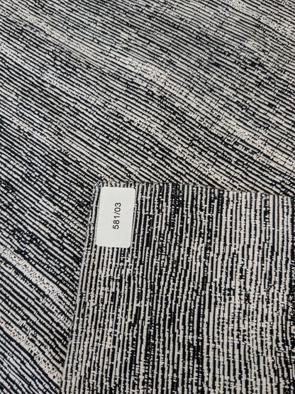 93 EV37 17" x 26" Lelievre Paris Ressource Poivre Black White Viscose Stripe