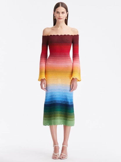 Scalamandre  Mardi Gras Ii Multi Rainbow Stripe Silk Taffeta Pink Green Purple Beige Ombre MSRP USD 180/Y