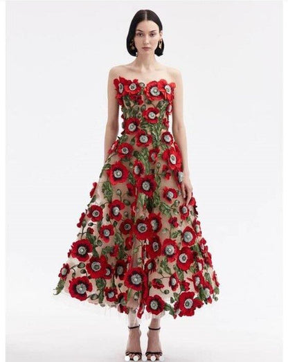 by yard Lee Jofa Dana Embroidery.brick Silk Red Flower Power Tree Of Life MSRP USD 498/y