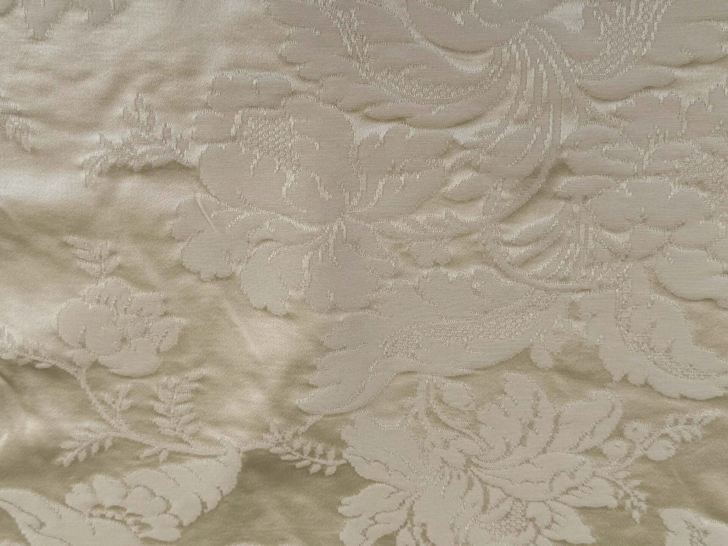2.8y Scalamandre Leleivre Paris Alicante Damask White Cream Beige Damask Floral Renaissance Historic Viscose MSRP USD604/y