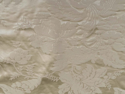 2.8y Scalamandre Leleivre Paris Alicante Damask White Cream Beige Damask Floral Renaissance Historic Viscose MSRP USD604/y