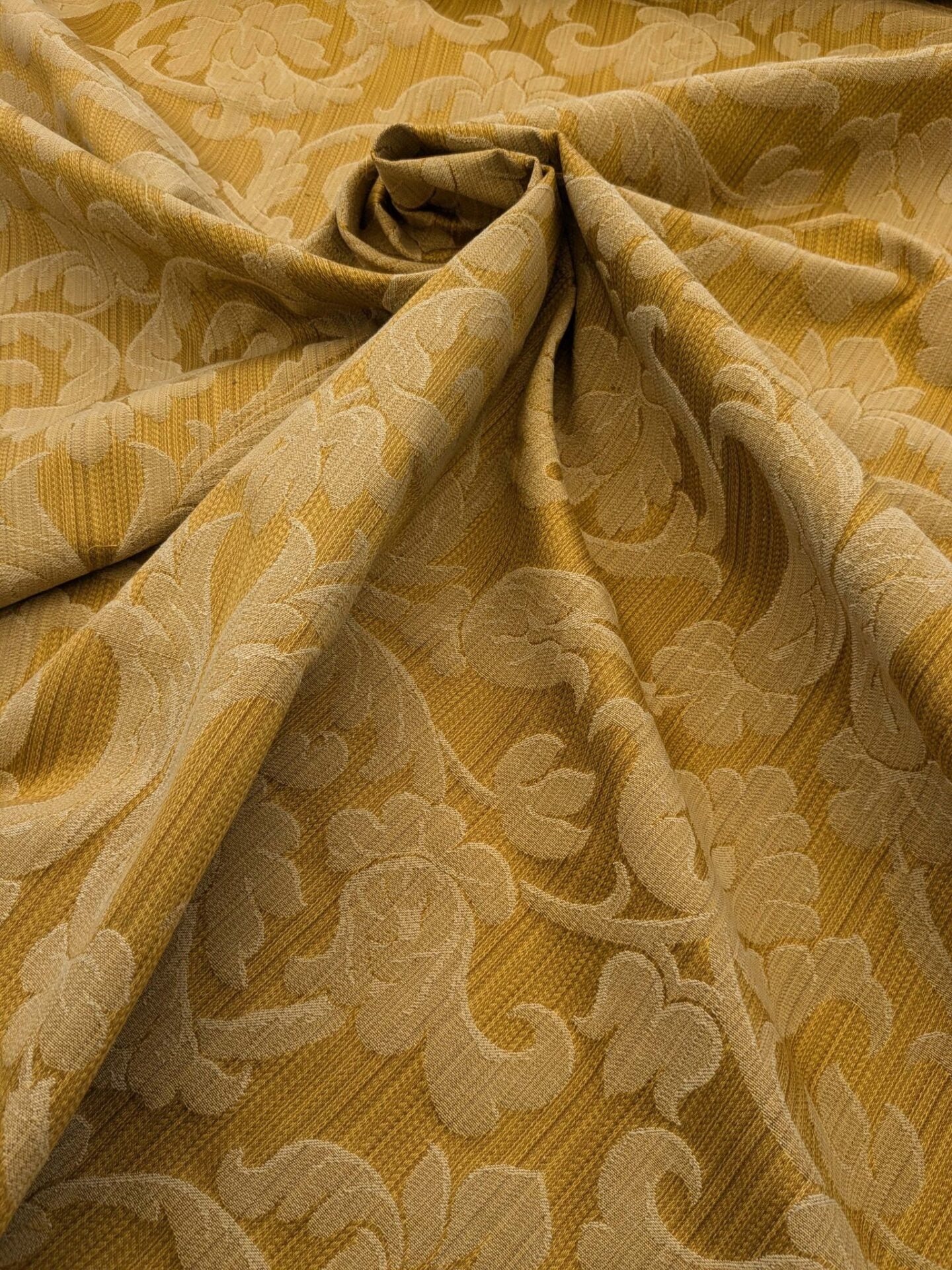 by yard Scalamandre Golden Baroque Renaissance Damask Fabric Pattern
