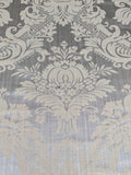 1.8y Scalamandre Lelievre Paris Grambois Argent Gray Damask Renaissance Gray Historic MSRP USD712/y