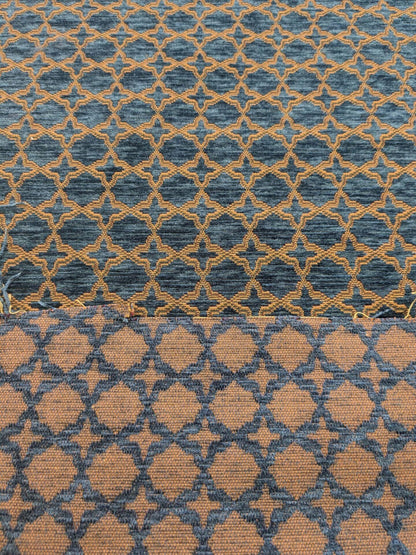 by yard Scalamandre Scalamandre Blue Brown Diamond Vintage Neoclassical Art Deco Velvet