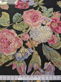 Scalamandre Floral Botanical Tapestry - Red Pink Blue Black