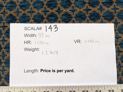 by yard Scalamandre Scalamandre Blue Brown Diamond Vintage Neoclassical Art Deco Velvet