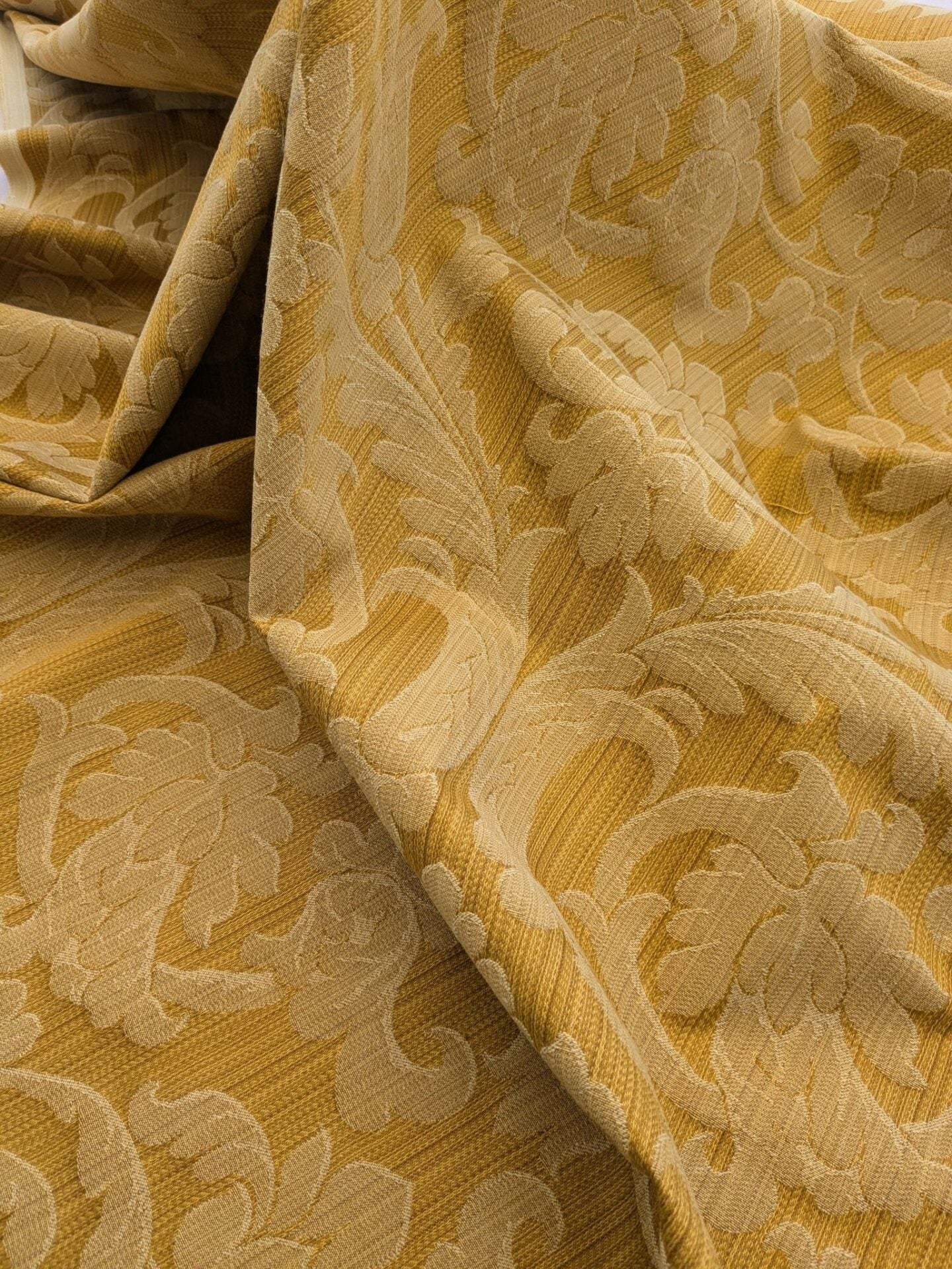 by yard Scalamandre Golden Baroque Renaissance Damask Fabric Pattern