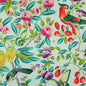 Manuel Canovas Serendip Turquoise Yellow Pink Green on White Bird Flower Tropical Cotton Print MSRP USD304/y