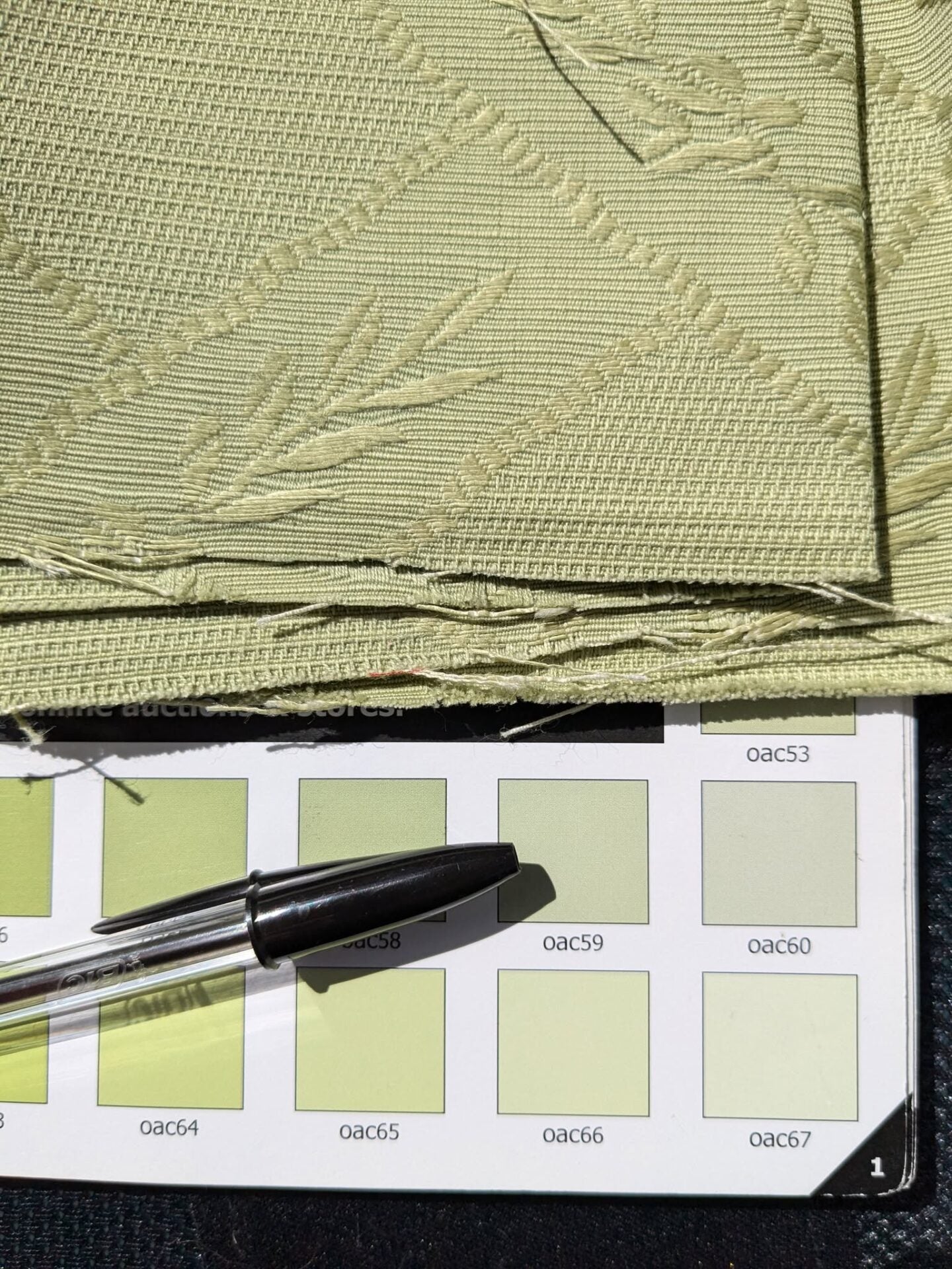 By Yard Grey Watkins Scalamandre Vasse Misty Green Woven Lattice Fretwork Laurel Leaf MSRP USD 188Usd/Y