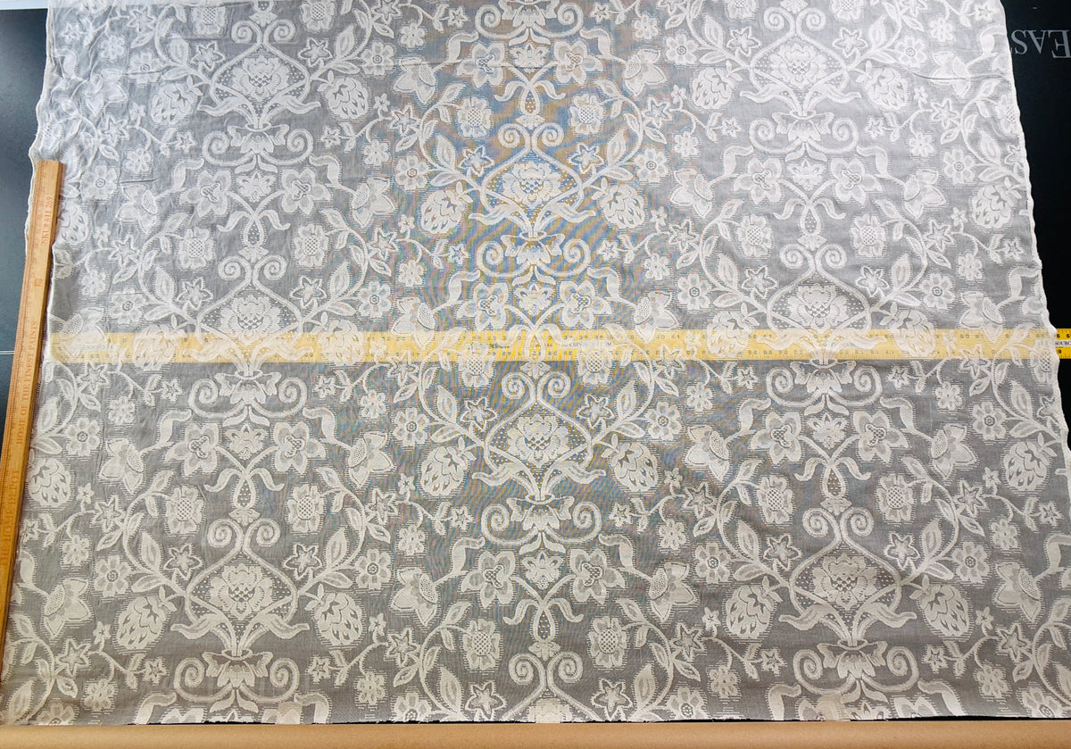 1.84yard Scalamandre Uffizi Sheer-lace Scotland 68"wide Rose Pomegranate Lily MSRP USD 212/Y