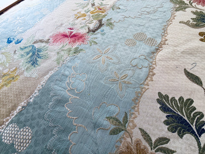 Scalamandre Colony  Villa Lante Stripe Multi on Sky Blue Renaissance Classic MSRP USD 618/y