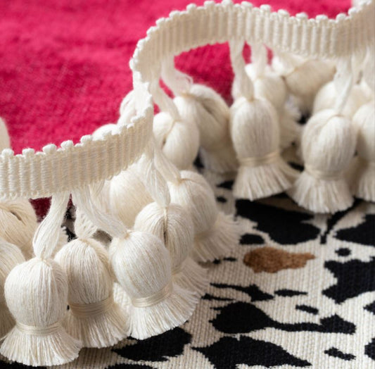 Samuel & Sons La Terre Onion Tassel Fringe Limestone White
