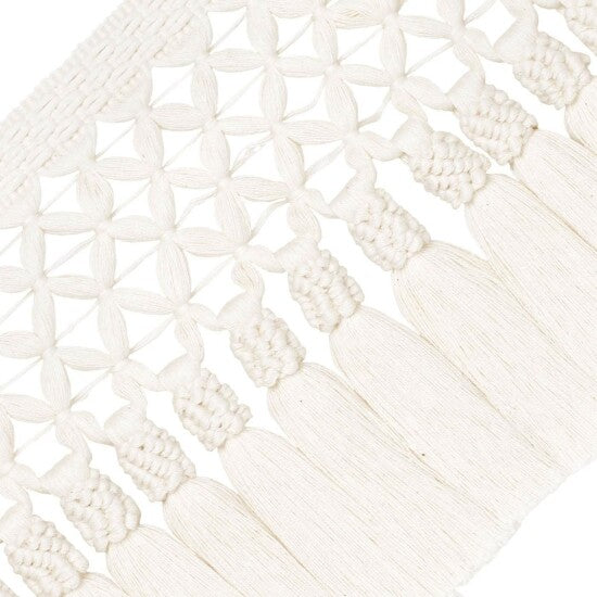 Samuel and Sons Bali Cotton Tassel Skirt Fringe Cream - Special Order