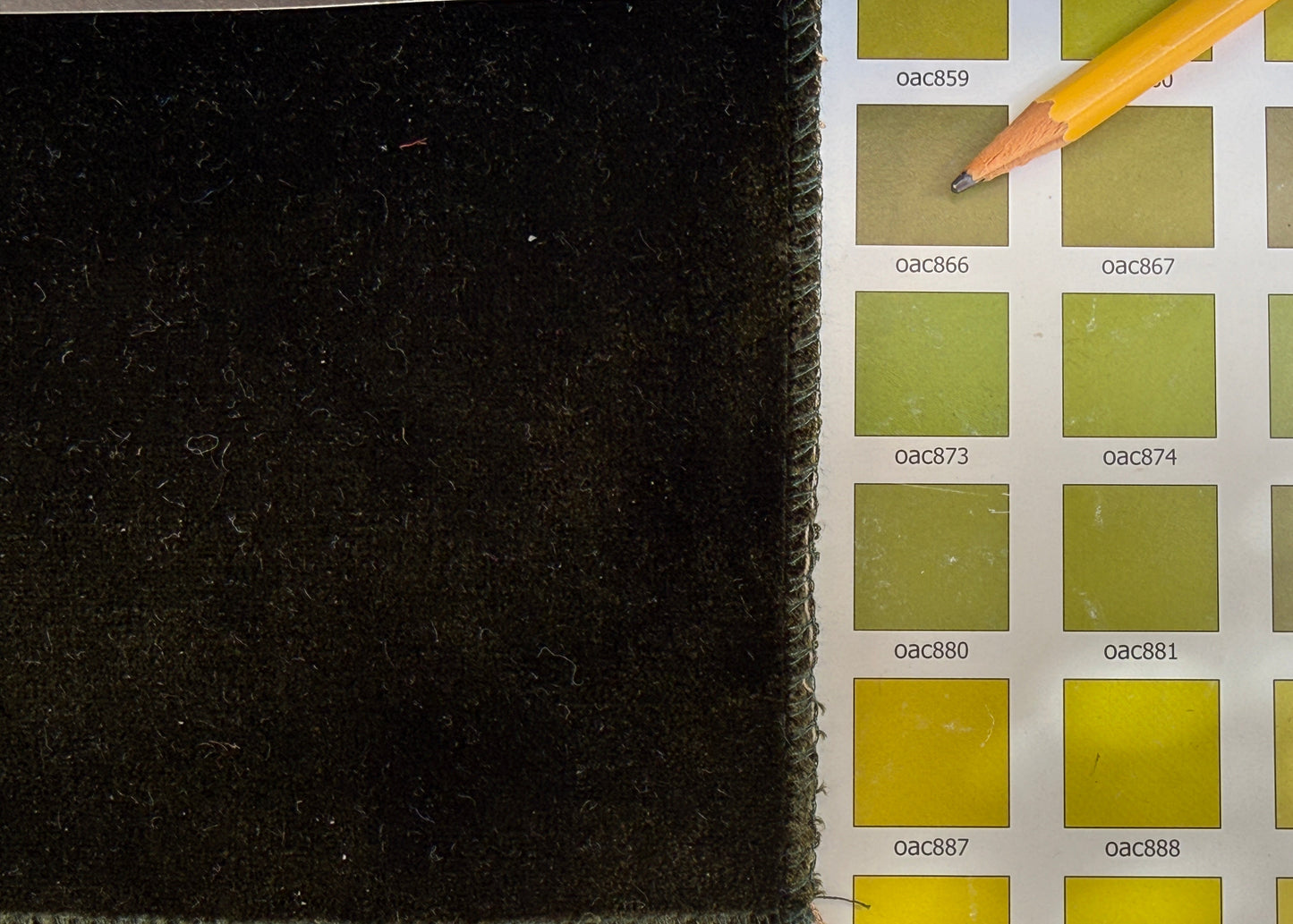 King's Silk Velvet Dark Olive Green Radiance Highest Quality Heavy 39,000+ martindale MSRP USD 728/Yard