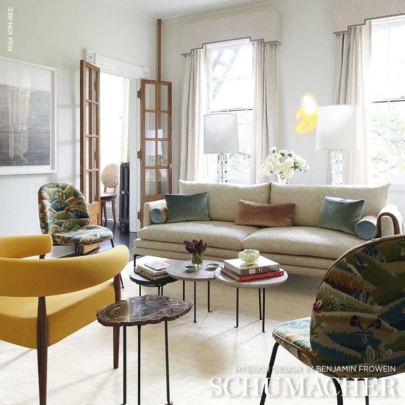 Schumacher Venetian Silk Velvet in Ruby Red Solid MSRP USD 568/y