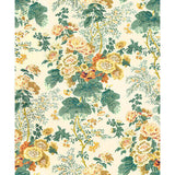 Lee Jofa Hollyhock HDB Yellow Cotton Print Floral Botanical MSRP USD560/y Special Order