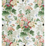 Lee Jofa Hollyhock HDB White Coral Cotton Print Floral Botanical MSRP USD650/y Special Order