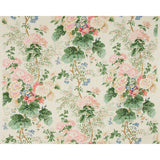 Lee Jofa Hollyhock HDB White Coral Linen Print Floral Botanical MSRP USD650/y Special Order