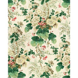 Lee Jofa Hollyhock HDB White Brown Linen Print Floral Botanical MSRP USD676/y Special Order