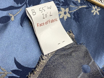 Scalamandre Neoclassical Meuse Ornamental Silver &amp; Blue Silk Pearl Peacock Piece B