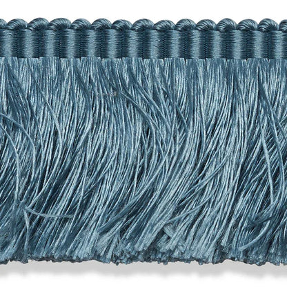 Schumacher Trim Francois Silk Brush Fringe in Cadet Silk Blue MSRP USD 168/y