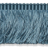 Schumacher Trim Francois Silk Brush Fringe in Cadet Silk Blue MSRP USD 168/y