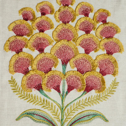 Special Order Schumacher Aurelia Embroidery in Natural  Red in Beige