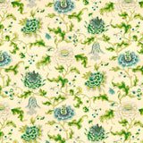 Special Order Brunschwig &amp; Fils New Athos - Spring/Aqua Blue Cream Linen Jacobean Botanical Floral MSRP USD 516/y