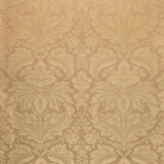 Brunschwig & Fils Damask Pierre Wheat Renaissance Cotton Silk Fabric - Beige - Special Order - MSRP USD796/y