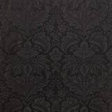Brunschwig & Fils Damask Pierre Black Renaissance Cotton Silk Fabric - Black - Special Order - MSRP USD812/y
