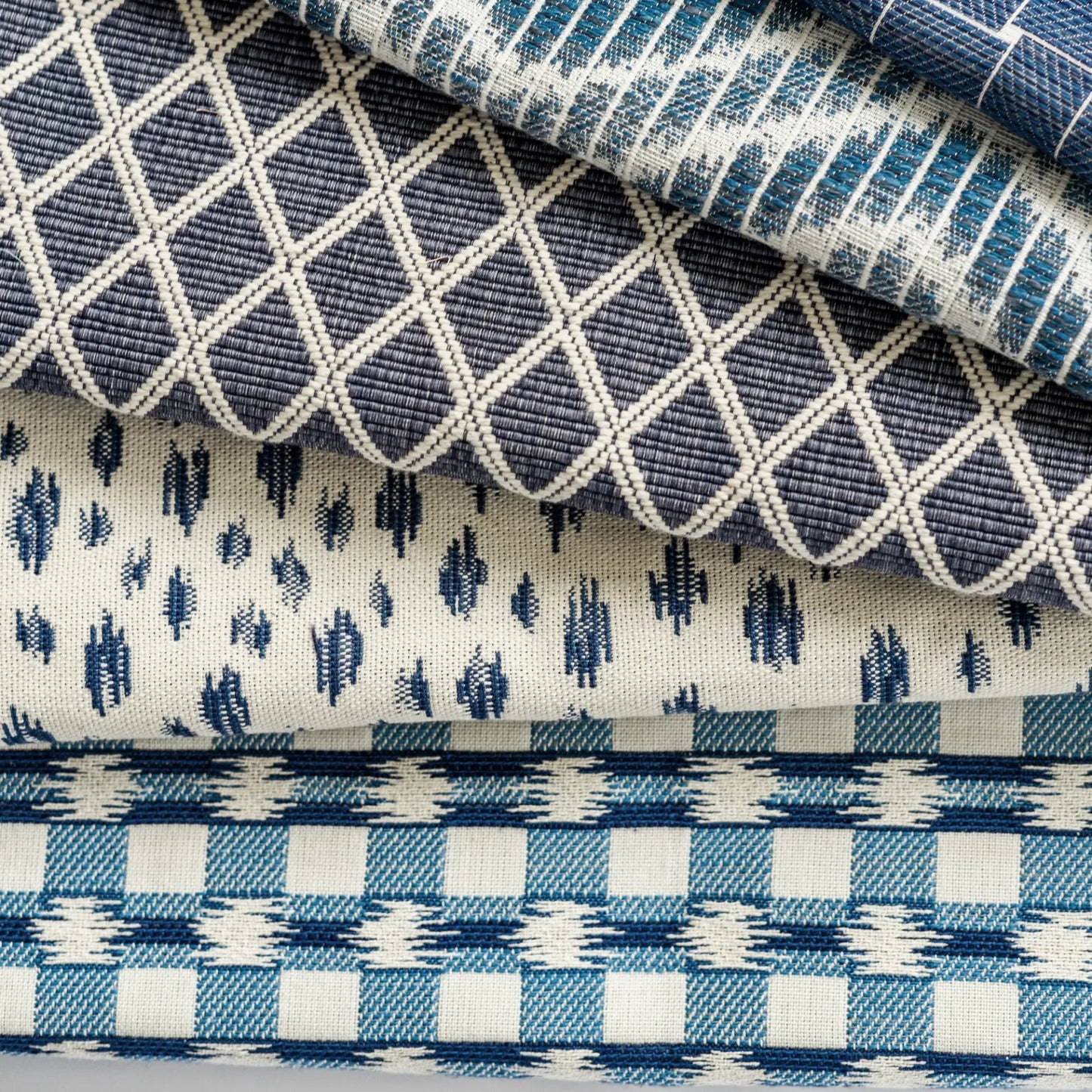 Special Order Brunschwig &amp; Fils Honfleur Woven - Navy Blue Cream White Animal Skin Ikat Southwestern Small Scale MSRP USD236/y